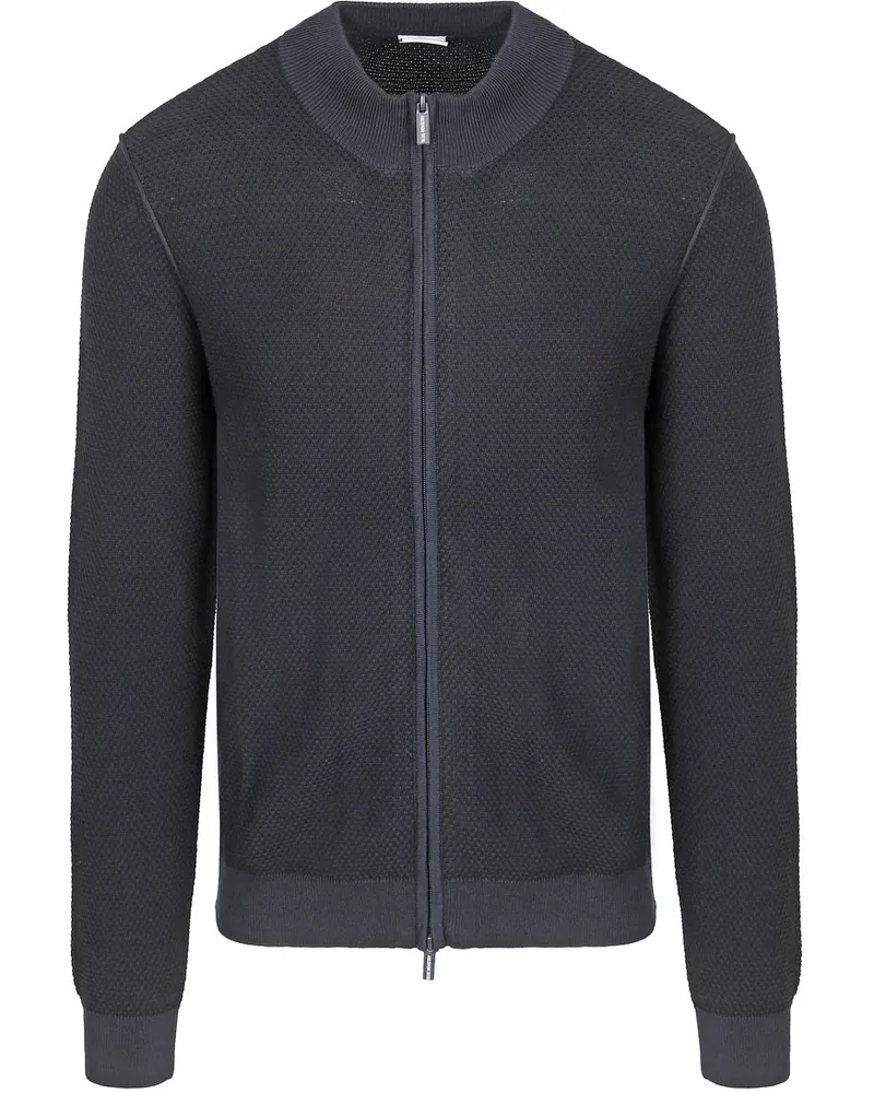 Blue Industry Strickjacke Struktur Navy Dunkelblau