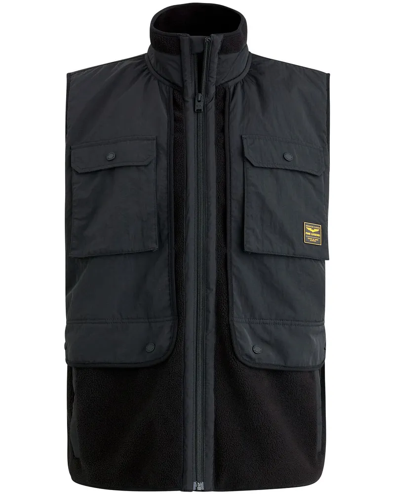 PME Legend Fleece-Bodywarmer Schwarz Schwarz