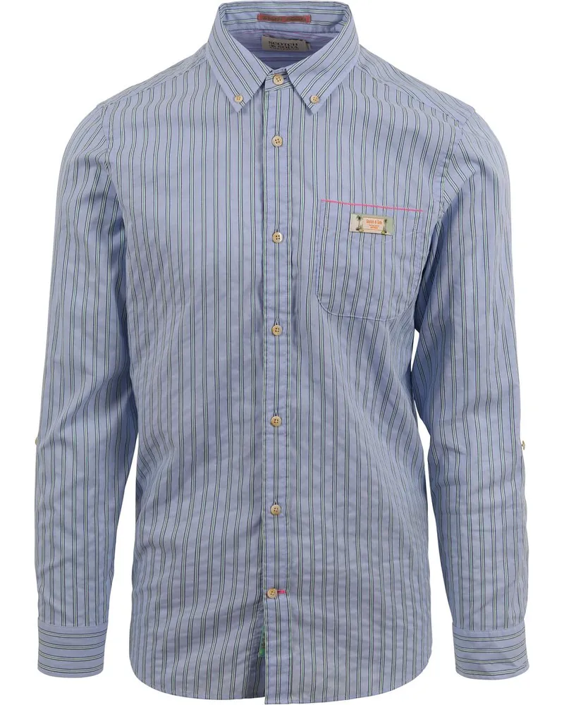 Scotch&Soda Hemd Streifen Hellblau Hellblau