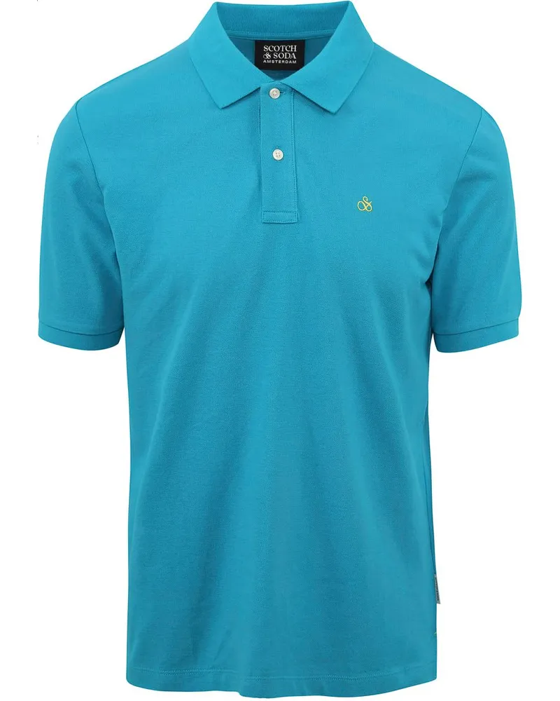Scotch&Soda Pique Polo Turquoise Türkis