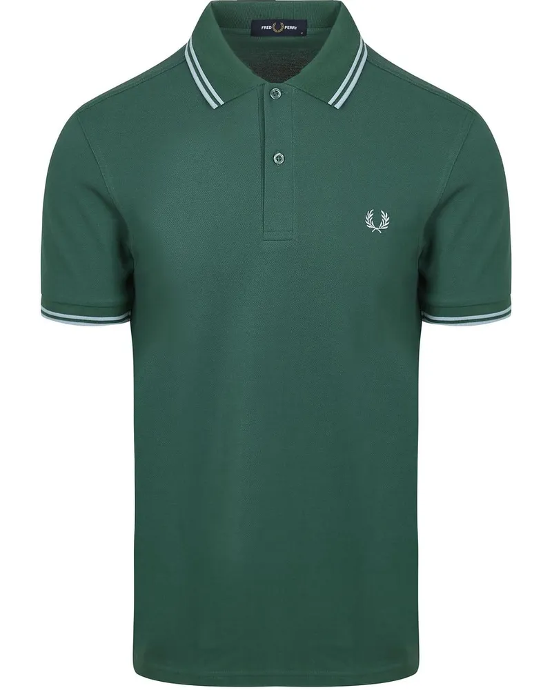 Fred Perry Polo Twin Tipped M3600 Grün Z59 Grün
