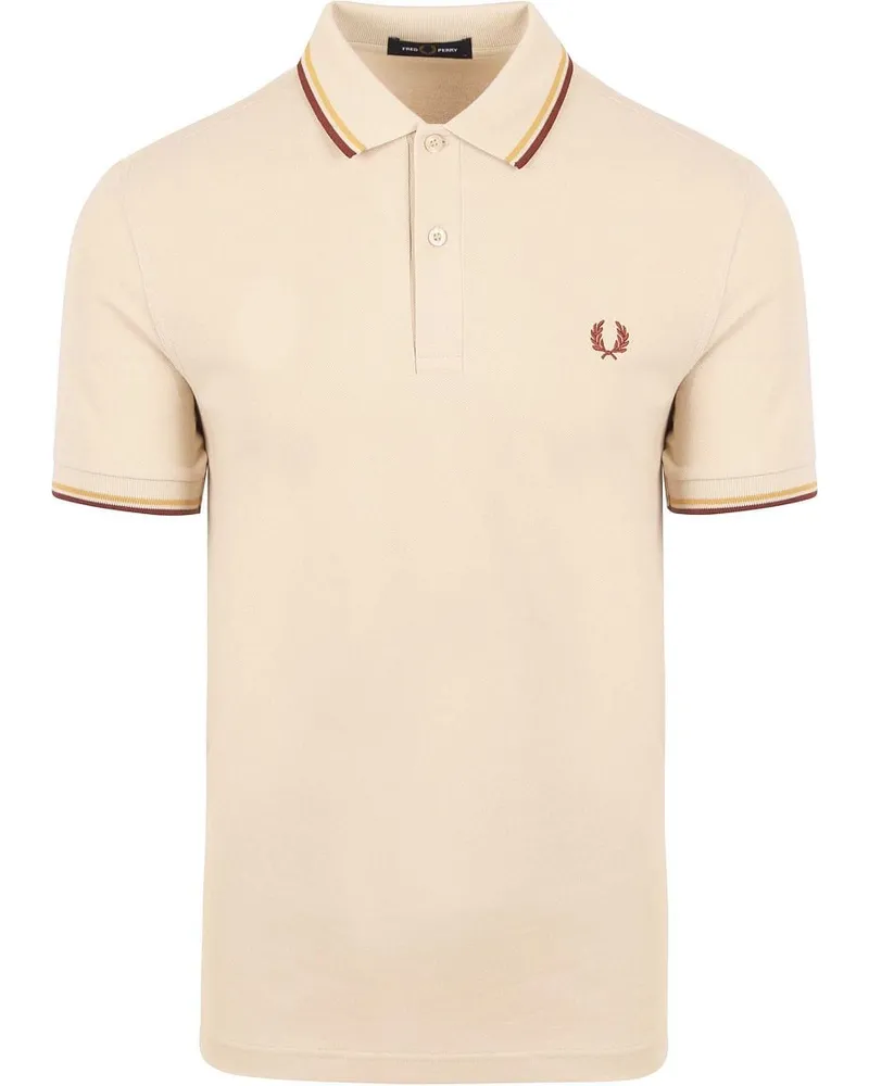Fred Perry Polo Twin Tipped M3600 Ecru Wollweiß
