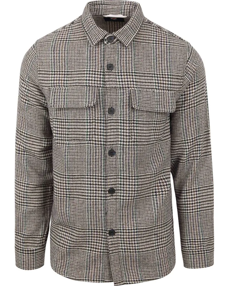 Suitable Overshirt Augustus Flanel Beige Braun