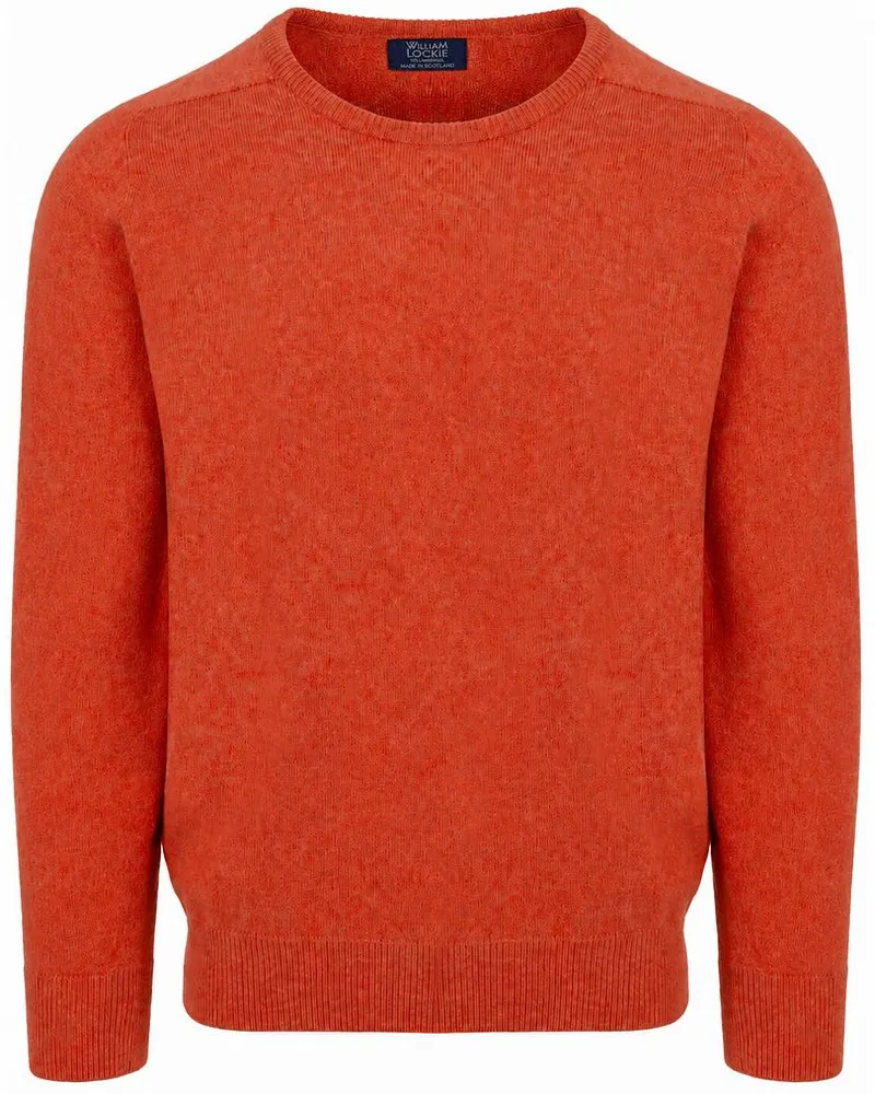 William Lockie Pullover Lammwolle Ember Orange