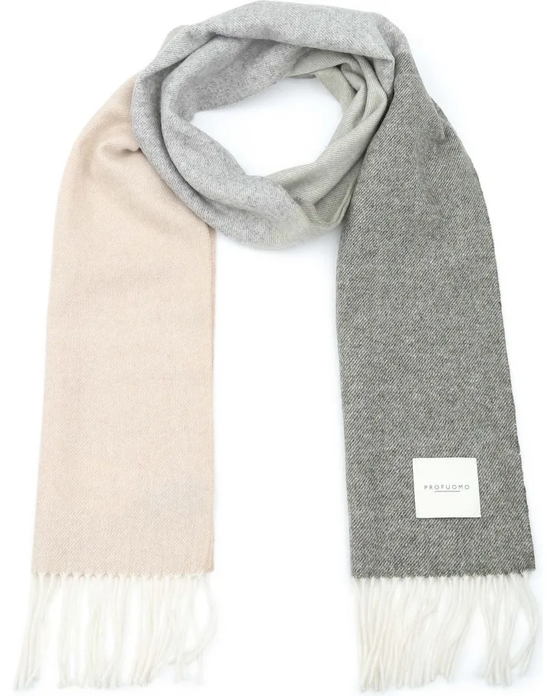 Profuomo Schal Lammwolle Greun Beige Grün