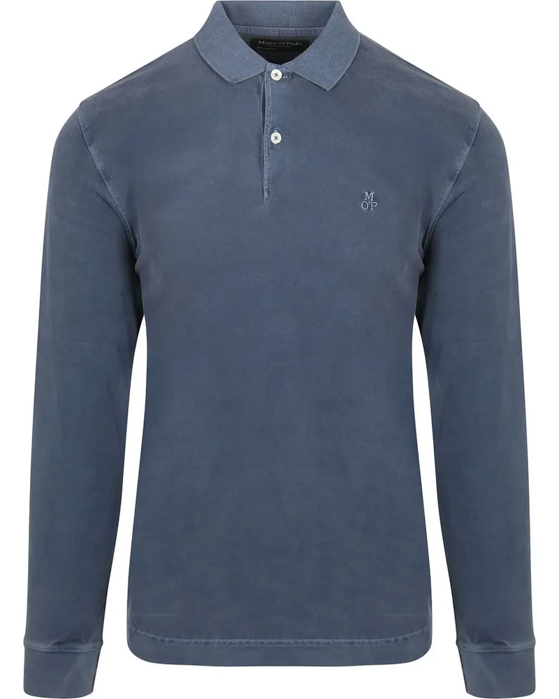 Marc O'Polo Langarm - Longsleeve Poloshirt Dunkelblau Dunkelblau
