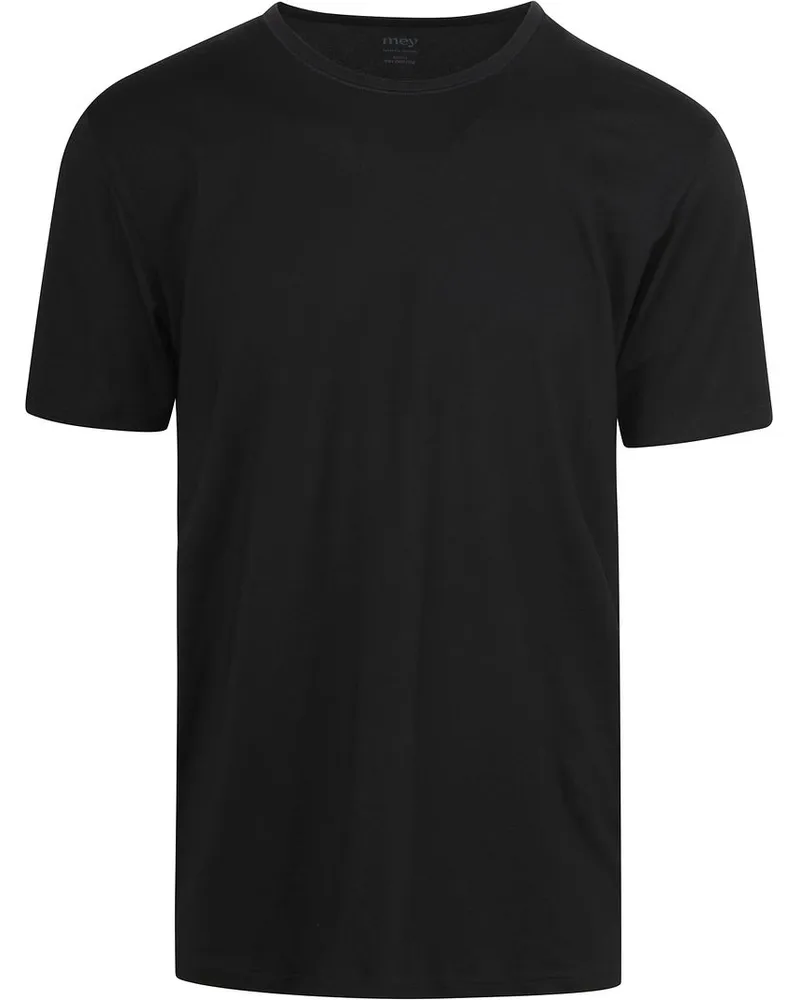 Mey Dry Cotton O-Ausschnitt T-Shirt Schwarz Schwarz