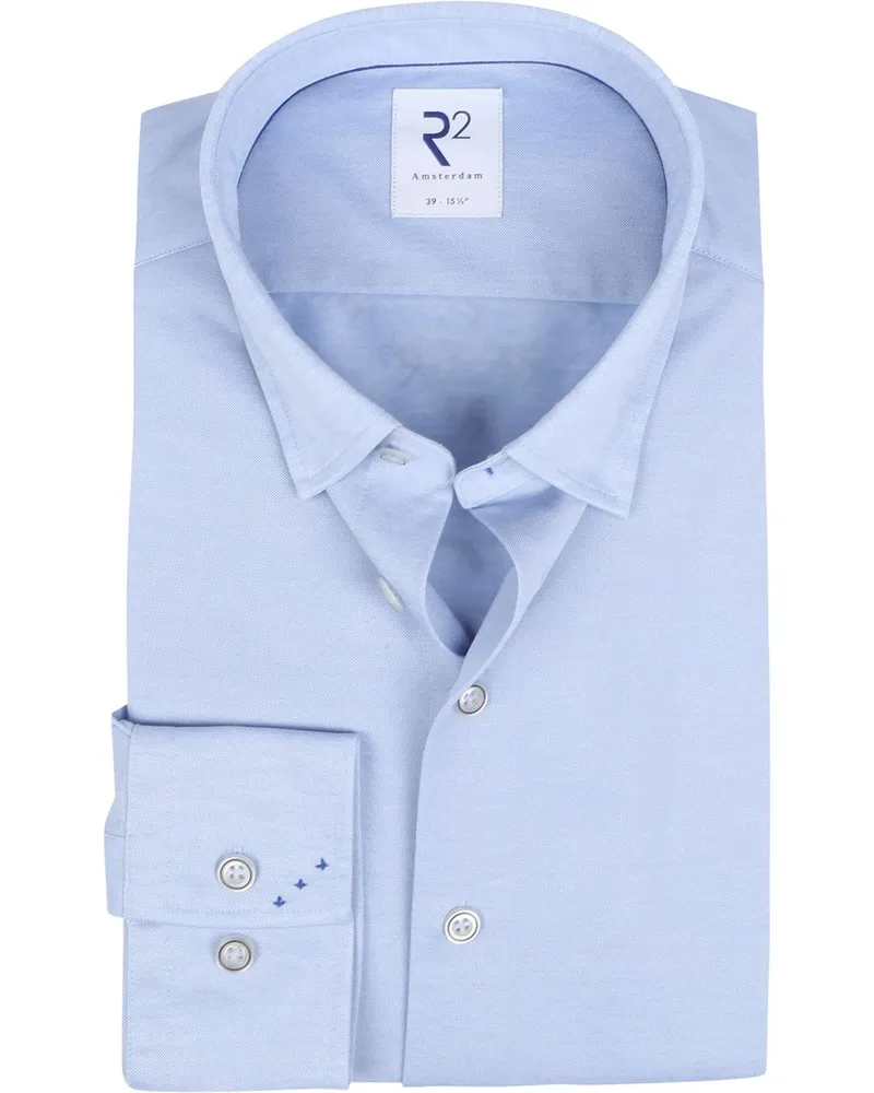 R2 Amsterdam R2 Hemd Uni Hellblau Hellblau