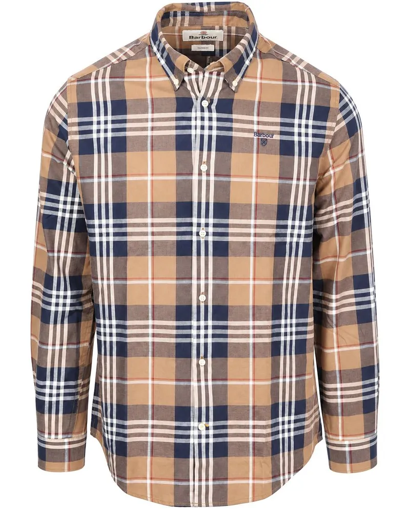 Barbour Edgar Hemd Karo Stone Beige