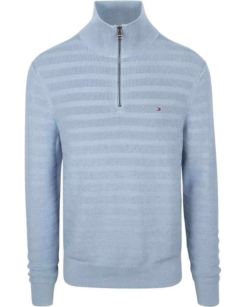 Tommy Hilfiger Pullover Halfzip Structure Indigo Blau