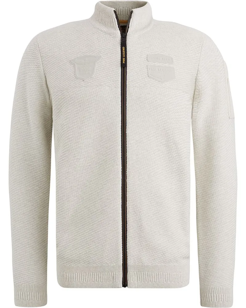 PME Legend Strickjacke Cargo Knitted Ecru Beige