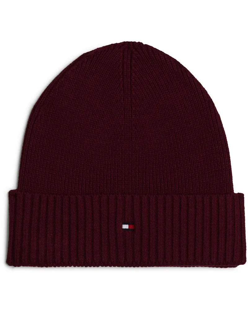 Tommy Hilfiger Knitted Mütze Bordeaux Rot