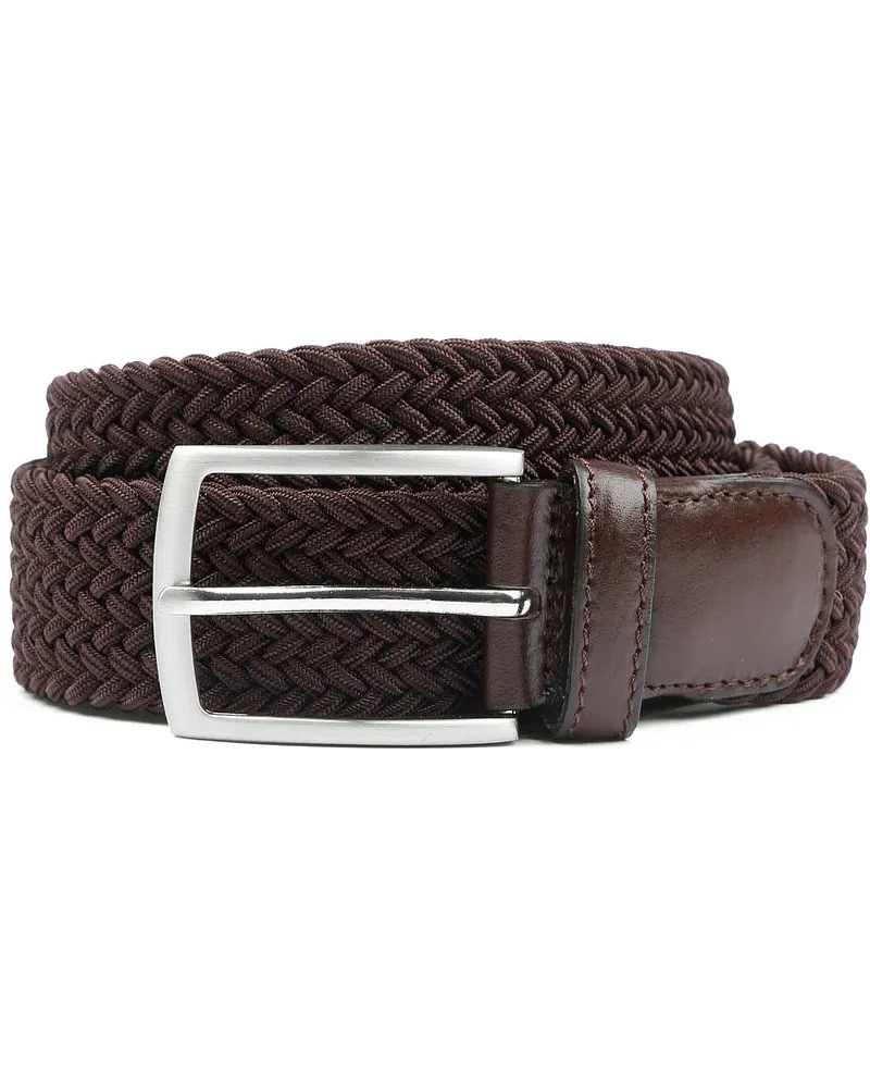 Profuomo Geflochtener Gürtel Braun Braun