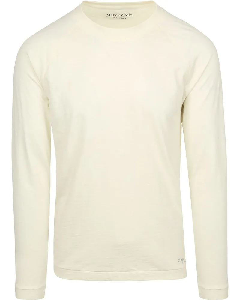 Marc O'Polo Longsleeve T-Shirt Off White Wollweiß