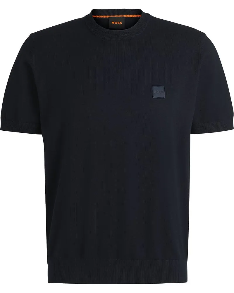 HUGO BOSS Knitted T-shirt Kanache Navy Dunkelblau