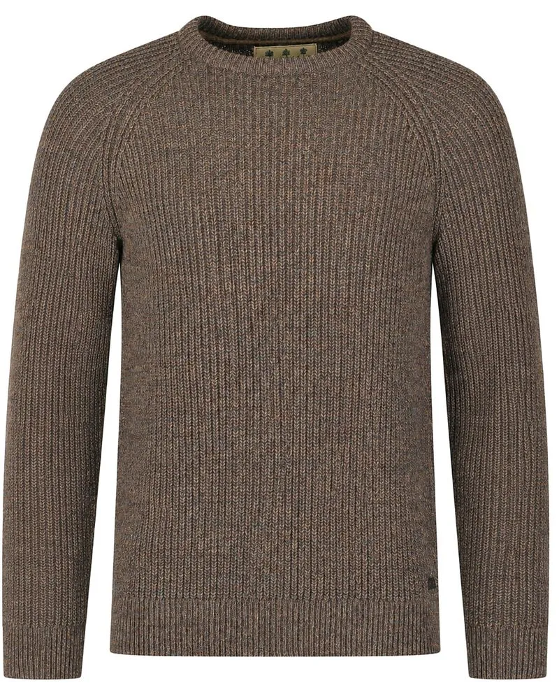 Barbour Pullover Lambswool Knitted Braun Braun