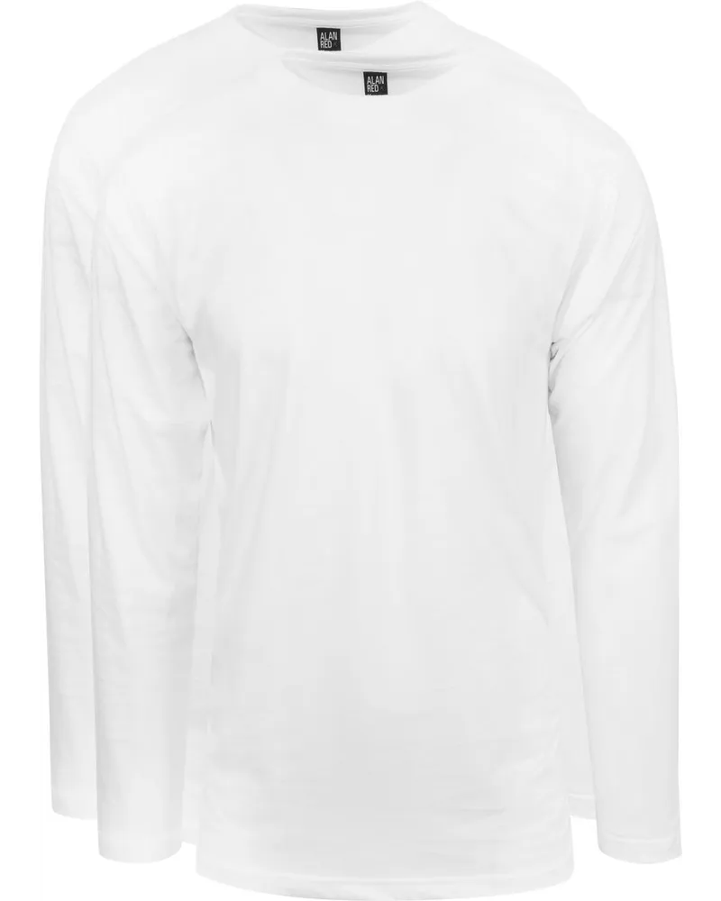 Alan Red T-Shirt Virginia Weiß Longsleeve 2-pack Weiß