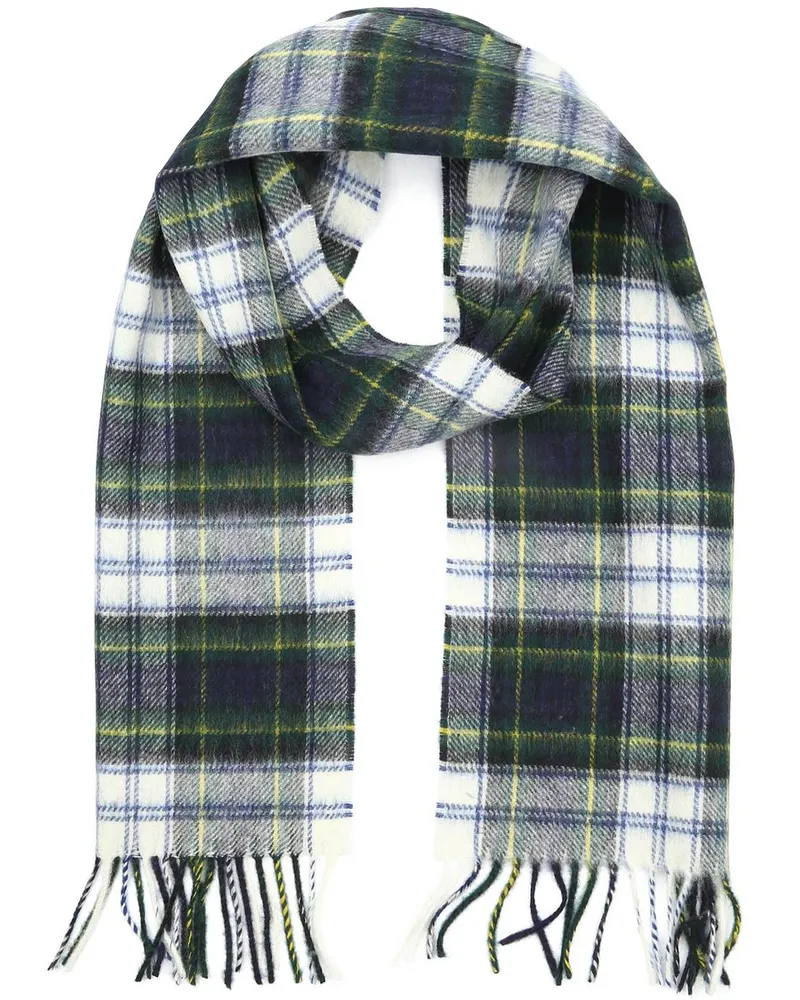 Suitable Geeigneter Herrenschal Kariert Merino Navy Grau Blau