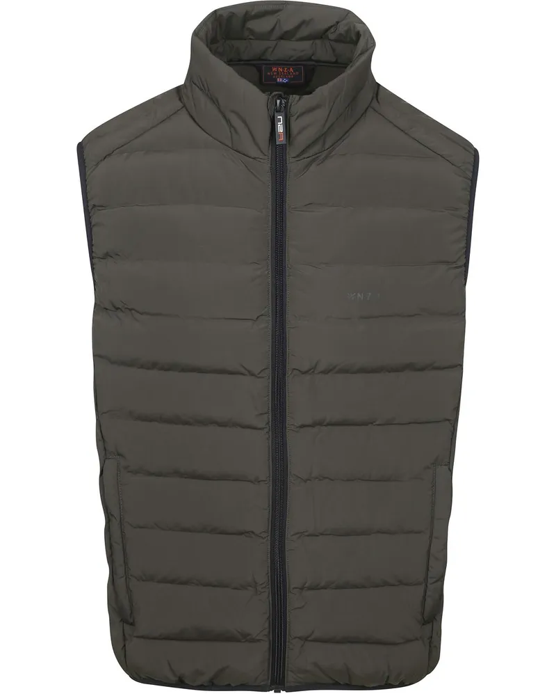 New Zealand Auckland NZA) Bodywarmer Roberto Haselnussbraun Dunkelgrün
