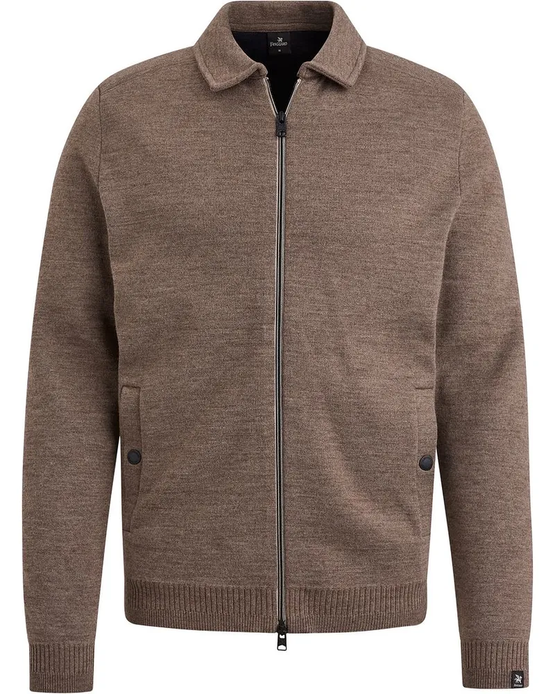 Vanguard Strickjacke Wool Blend Braun Taupe