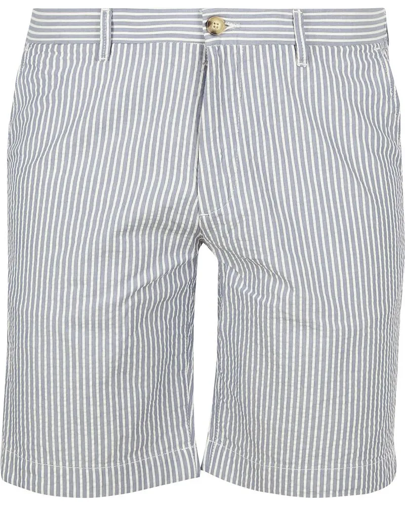 McGregor Shorts Striped Seersucker Medium Blue Blau