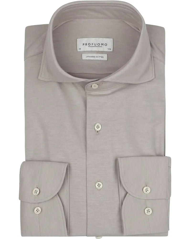Profuomo Japanese Knitted Hemd Beige Beige