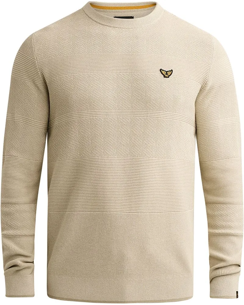 PME Legend Structure Pullover Multistructure Abbey Stone Beige