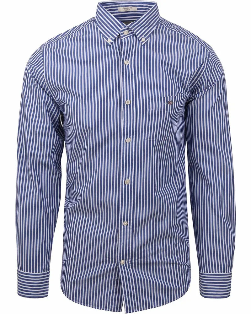 Gant Freizeithemd Stripe Blau Blau
