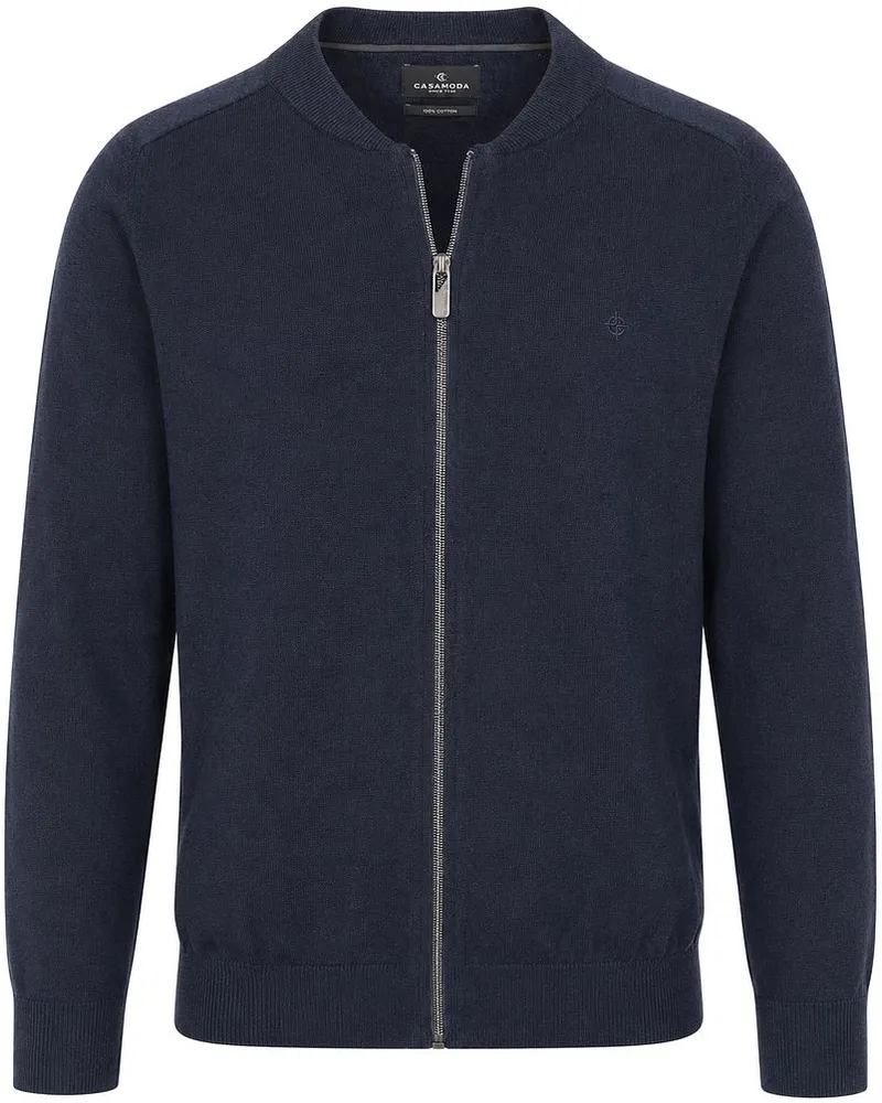 CasaModa Strickjacke Zip Indigo Blau