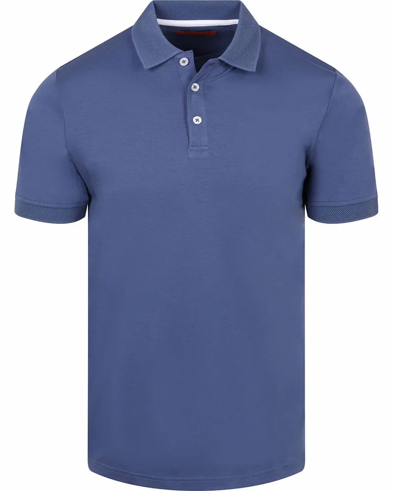 Suitable Boris Liquid  Poloshirt Royal Blue Blau