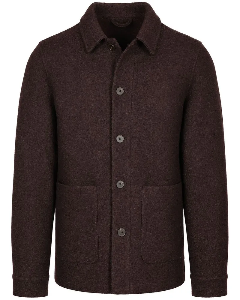 Suitable Hemdjacke Wool Bouclé Braun Braun