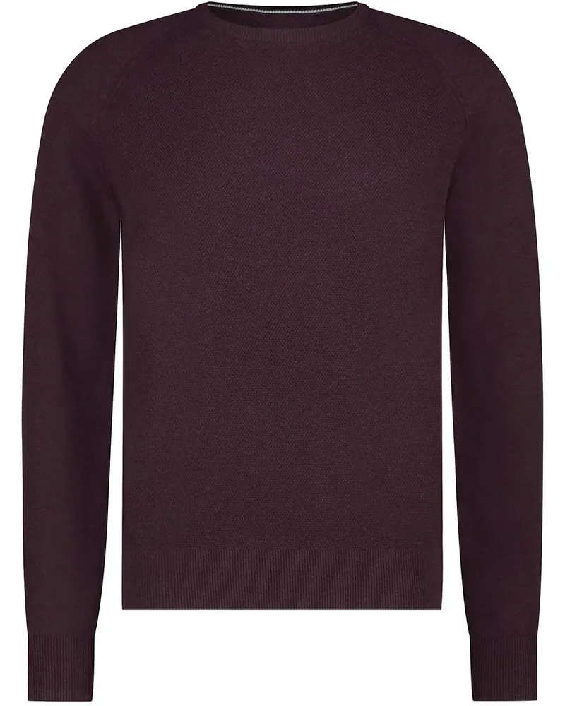 State of Art Pullover Structure Contrast Bordeaux Rot
