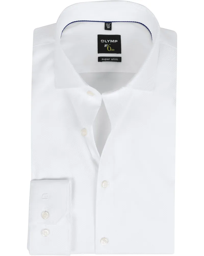 Olymp No'6 six Hemd Skinny Fit Weiß Weiß