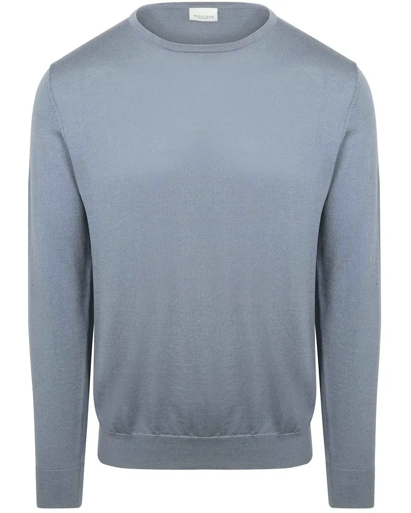 Profuomo Pullover Merinowolle Blau Blau