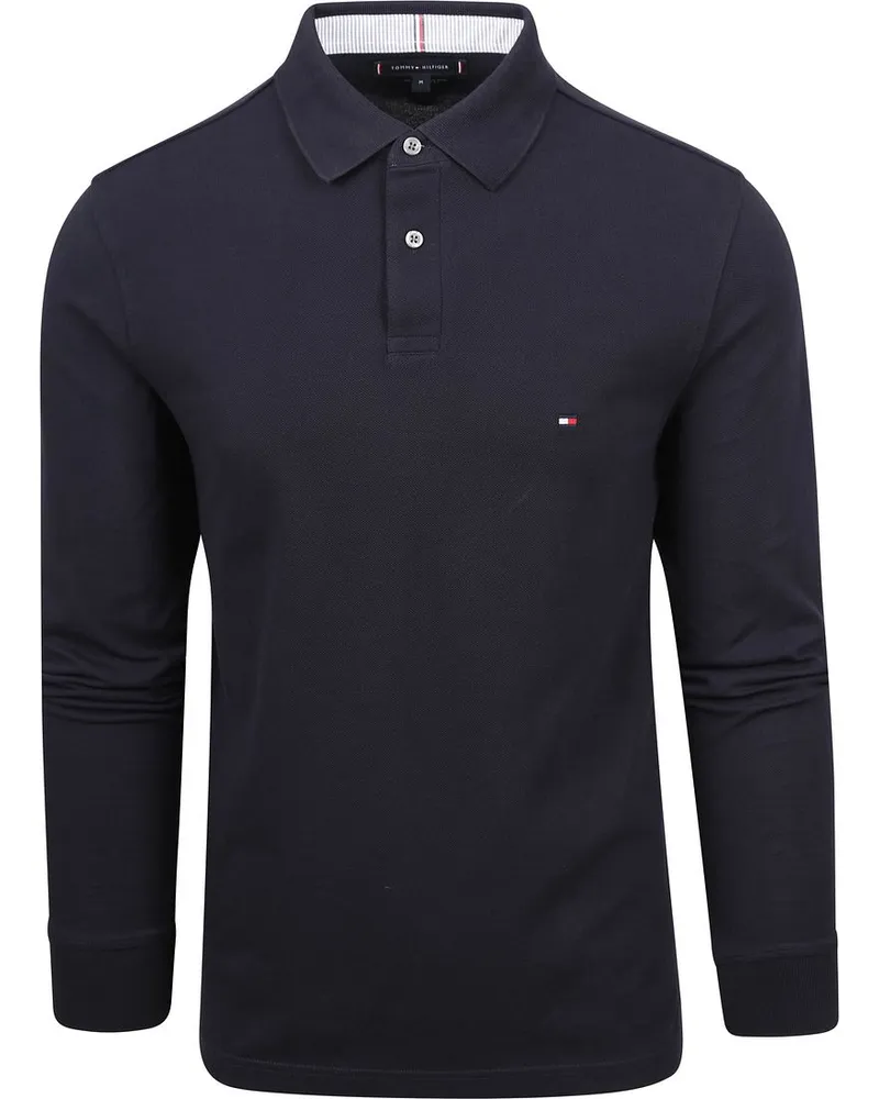 Tommy Hilfiger Langarm Poloshirt Dunkelblau Dunkelblau