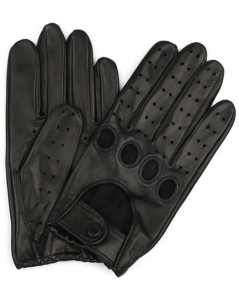 Hestra Handschuh Morgan Leder Schwarz Schwarz