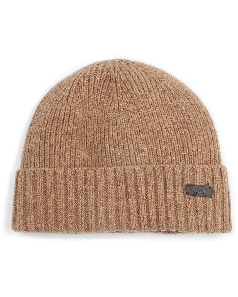 Barbour Beanie Carlton Wolle Braun Braun