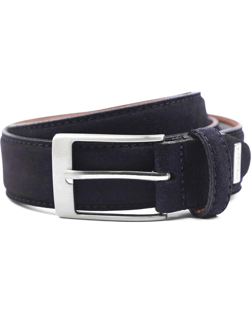 Profuomo Wildleder Dunkelblau Gürtel Blau