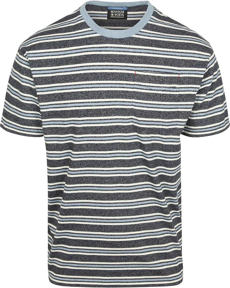 Scotch&Soda T-shirt Streifen Blau Blau