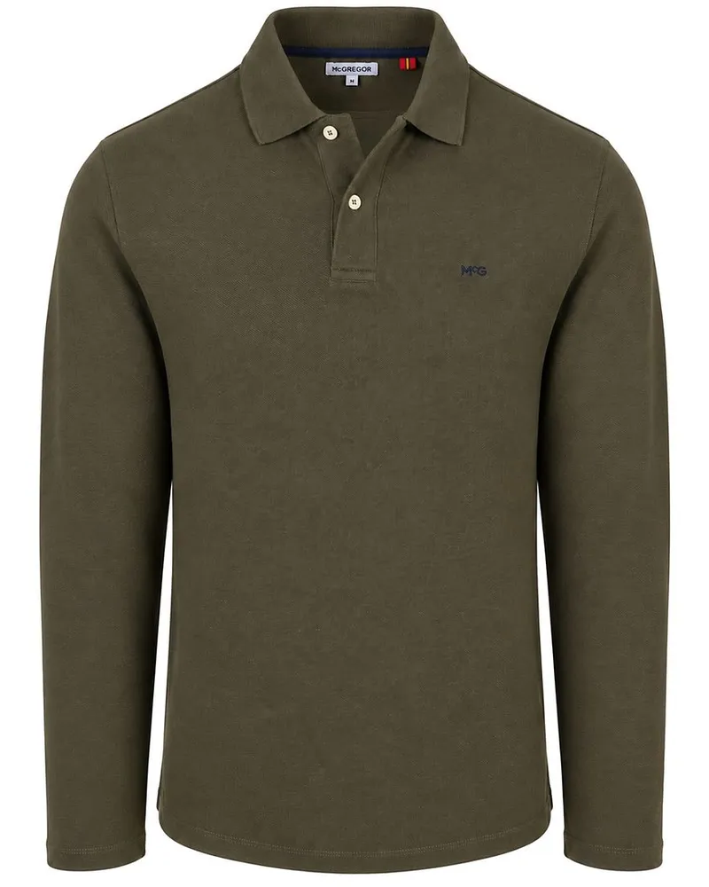 McGregor Longsleeve Classic Polohemd Olive Dunkelgrün
