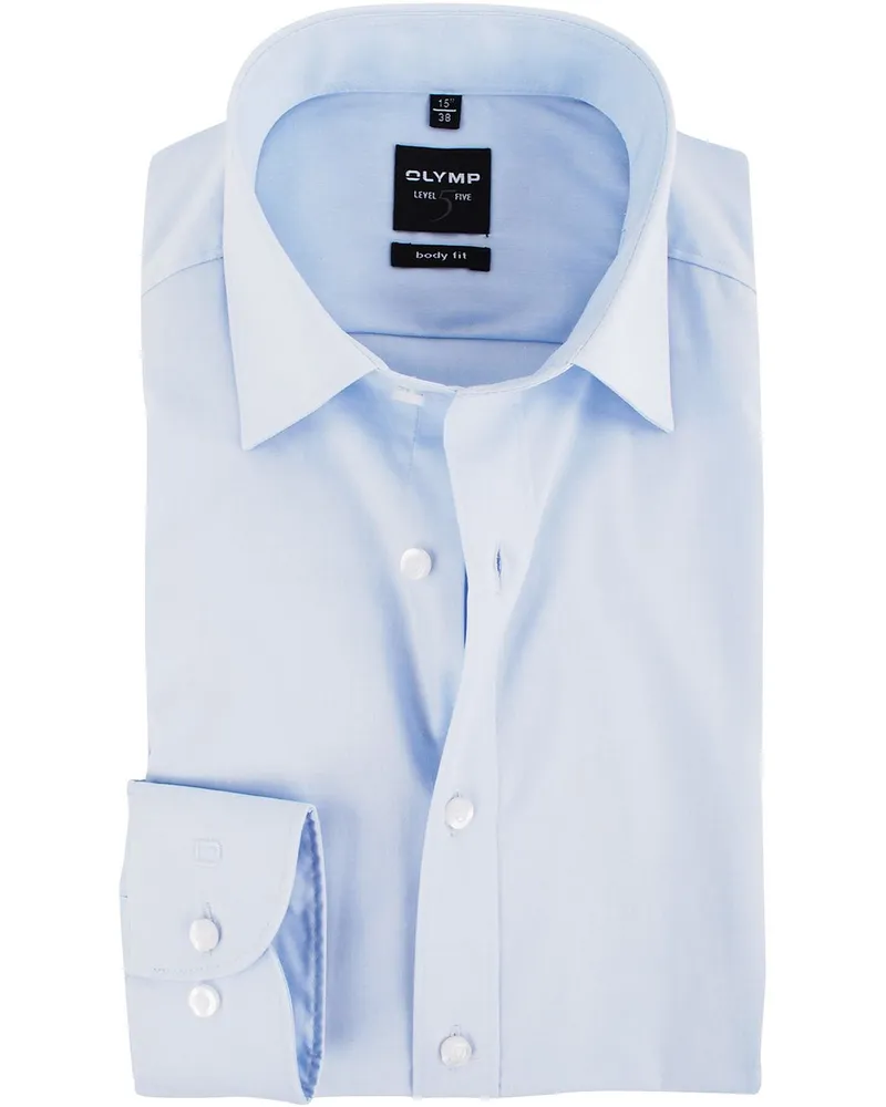 Olymp Level Five Hemd Hellblau Body Fit Hellblau