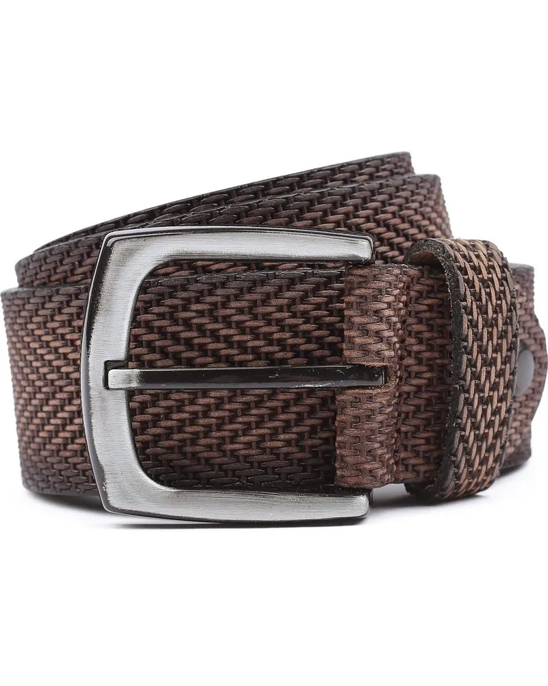 Suitable Ledergürtel Struktur Leder Braun Braun