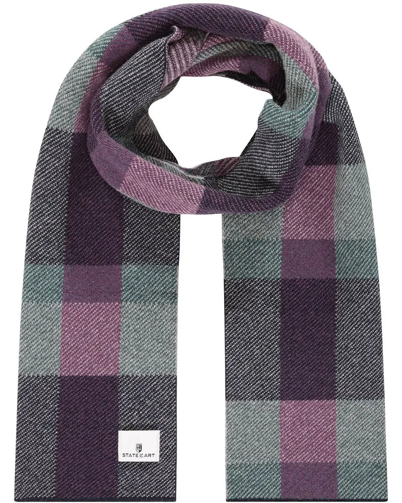 State of Art Schal Lambswool Lila Grau