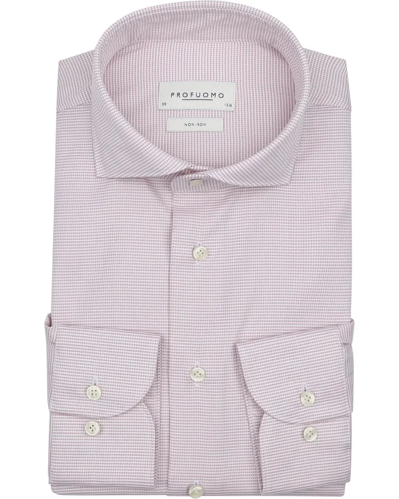 Profuomo Dobby Hemd Hellrosa Pink