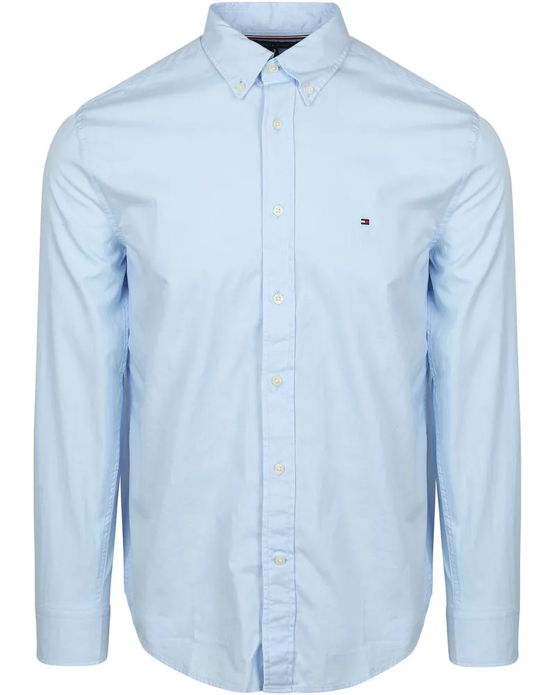 Tommy Hilfiger Poplin Hemd Flex Hellblau Hellblau