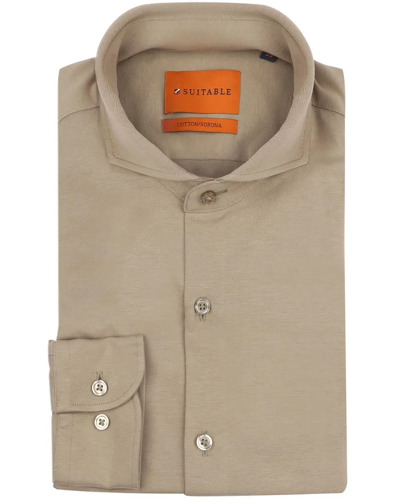 Suitable Sorona Hemd Beige Beige
