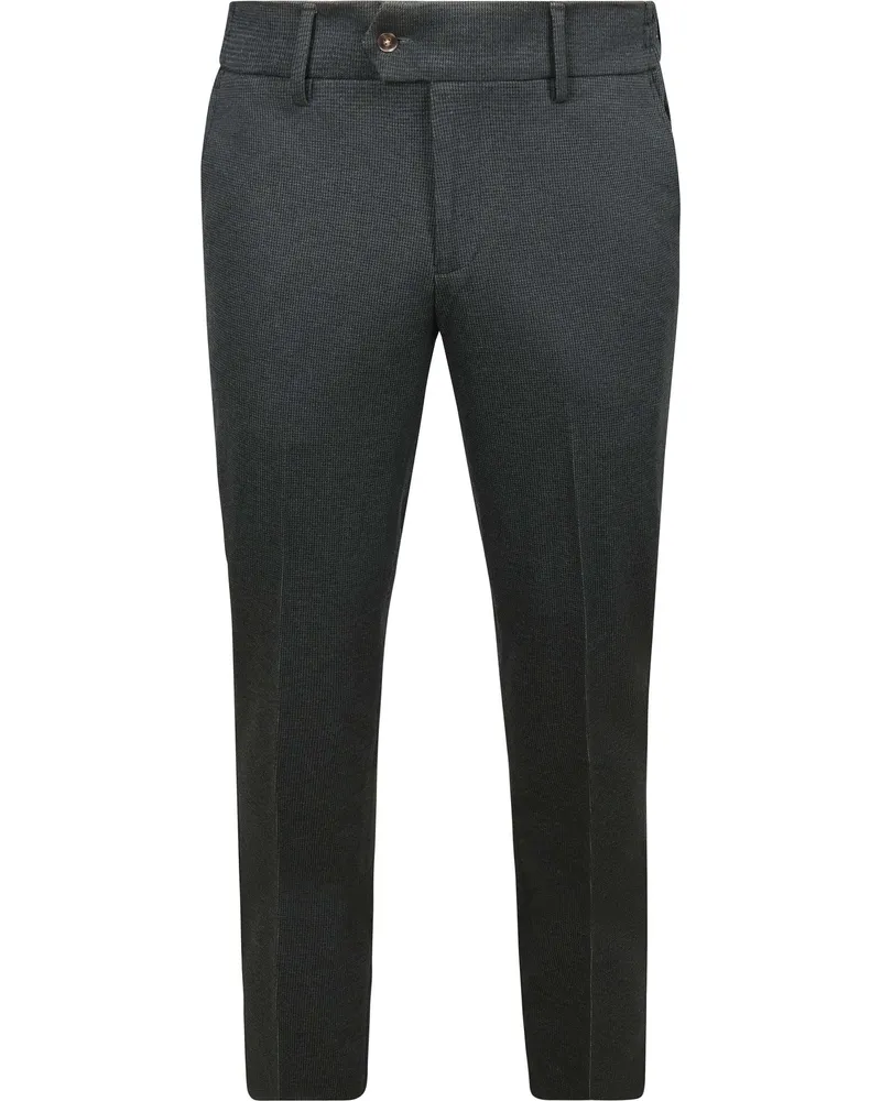 Suitable Aiden Pantalon Houndstooth Forest Dunkelgrün