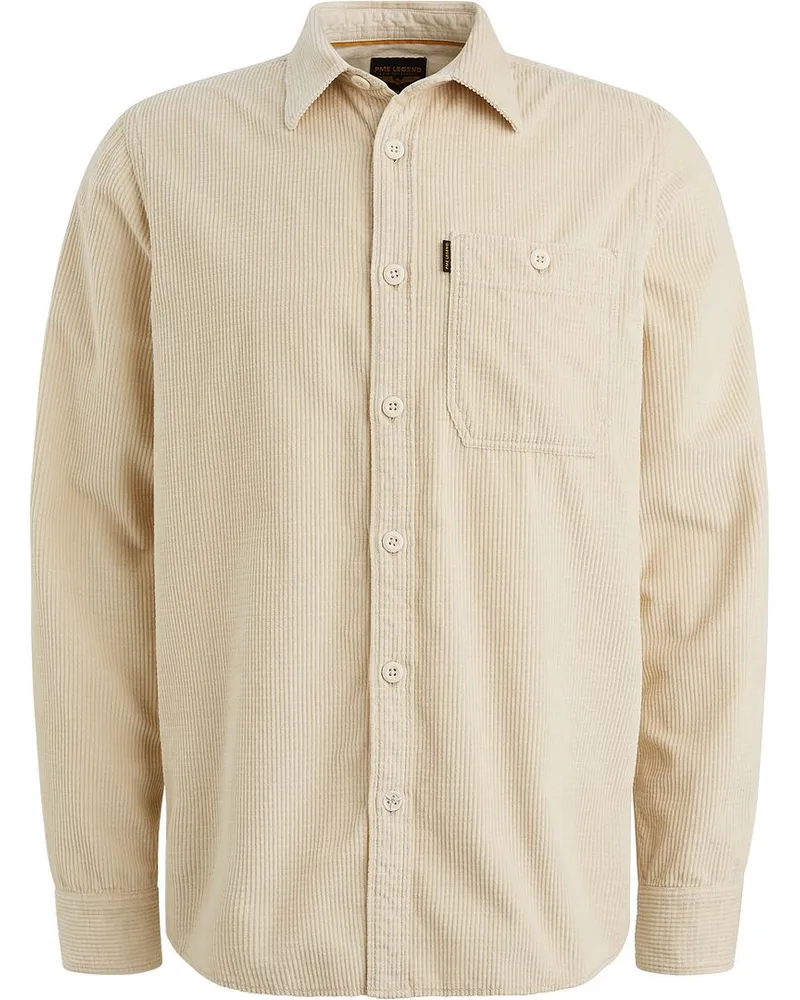 PME Legend Hemdjacke Dobby Corduroy Ecru Beige