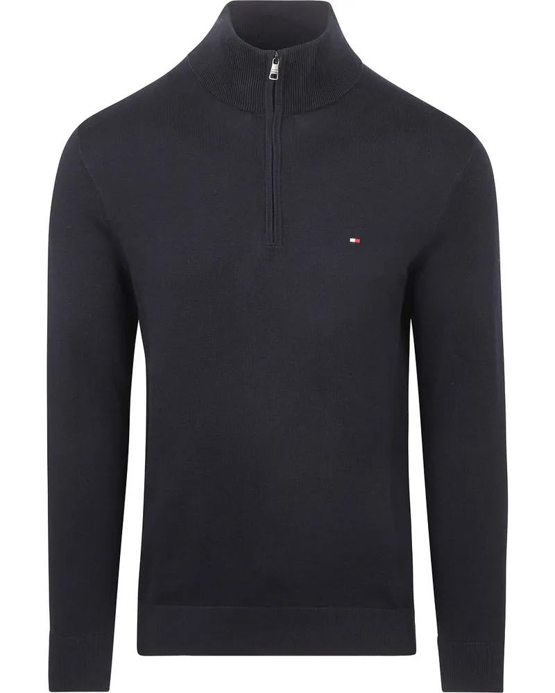 Tommy Hilfiger Half Zip Pullover Essential Navy Blau