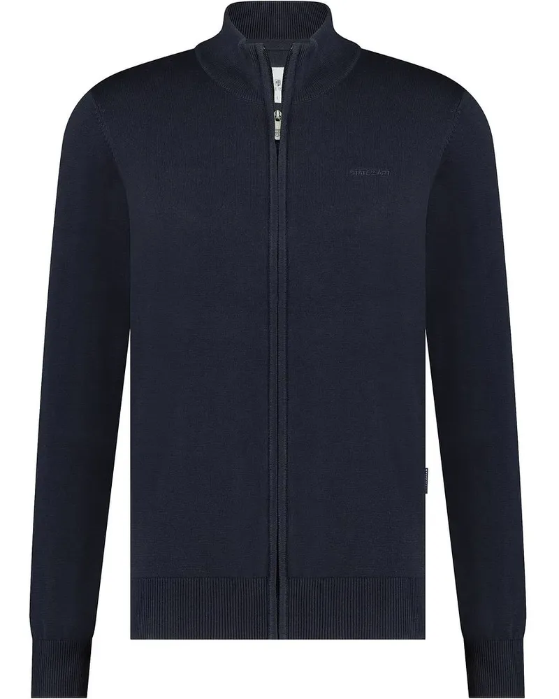 State of Art Strickjacke Plain Navy Dunkelblau